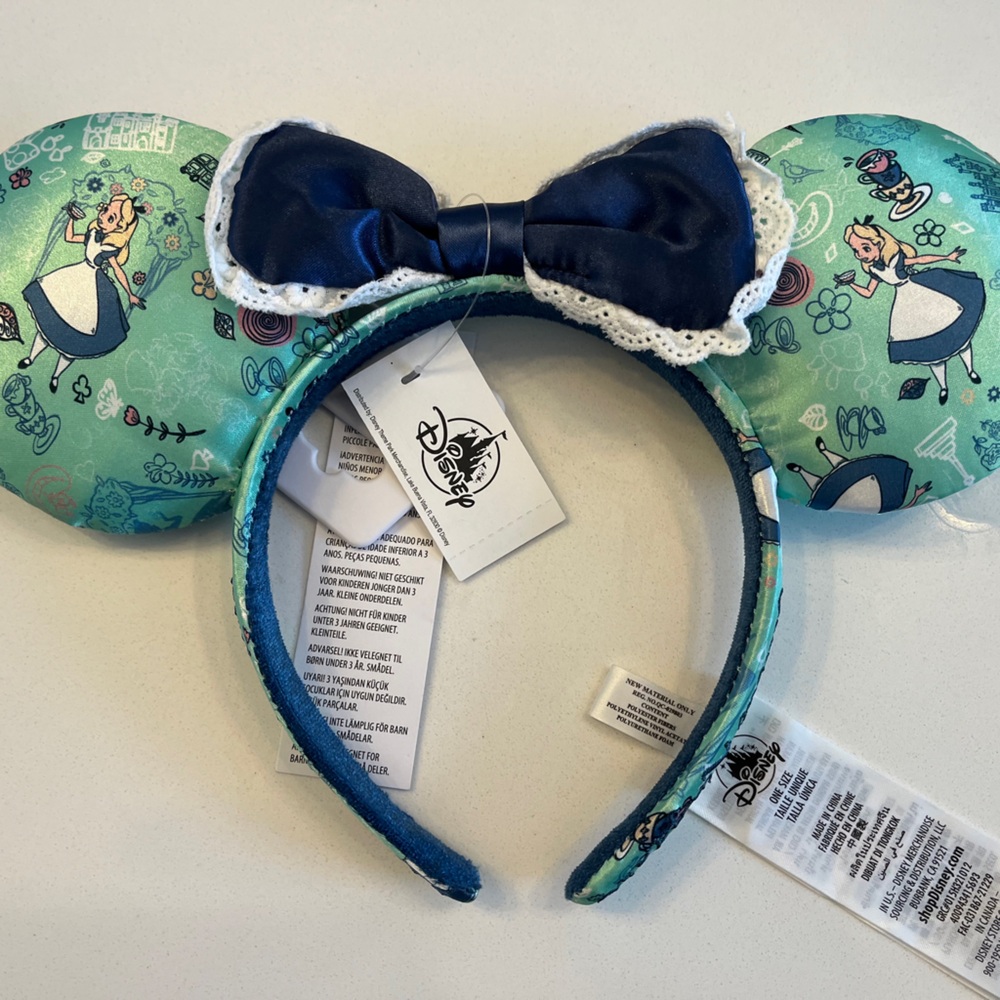 Disney Blue and Green Alice in Wonderland Ears Headband